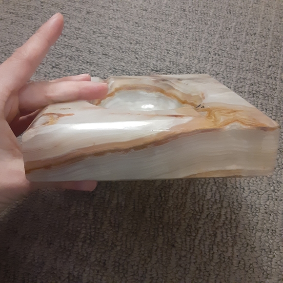 Vintage Onyx Ashtray/ Smudge Bowl- Excellent Condition - Picture 5 of 8